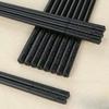 Ru Han Cherry Blossom Black Alloy Chopsticks - 10 Pairs
