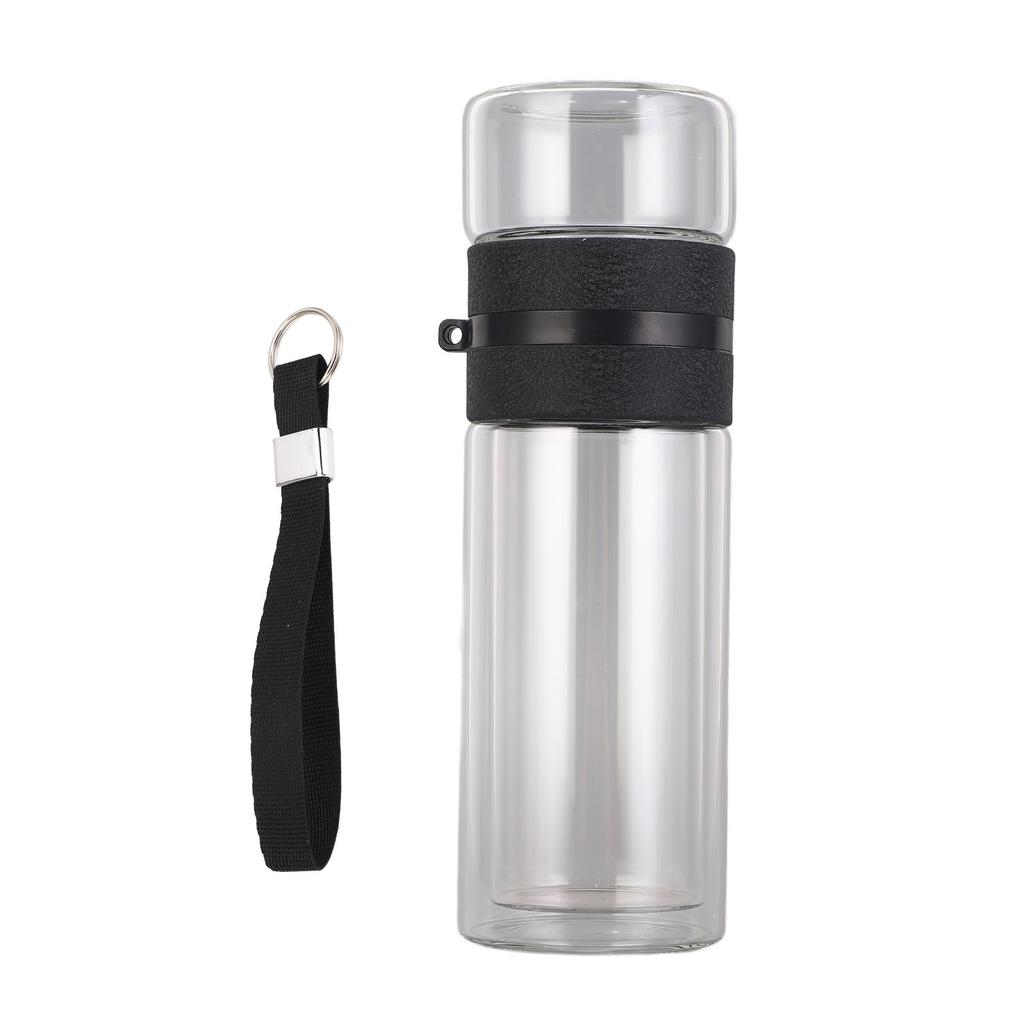 Tea Separation Bottle Double Wall Glass Tea Infuser Water Bottle Home Office Drinking Supplies