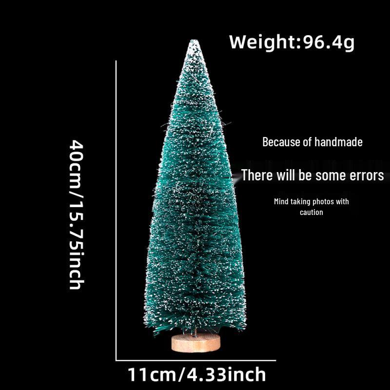 Schnee-beflockter Mini-Sisal-Weihnachtsbaum: Künstliche Weiße Zeder in verschiedenen Größen zur Dekoration von Mikrolandschaften