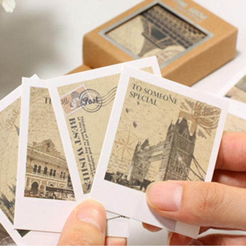 32 ks/sada Nová vintage architektonická krajina Cestovná sada kariet Retro obálkový papier Pohľadnica Pozdrav Darčeky Karta Písacie potreby