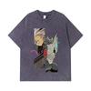 275 GSM Washed T-shirts 100% Cotton Kaiju No 8 V17 Print Unisex Heavy Cotton T Shirt