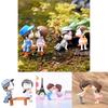 Charming Bench Couple Kissing Dolls Set For Exquisite Miniature Garden Decor