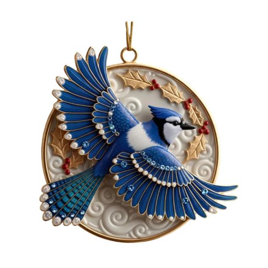 Ornamenti per Uccelli in Acrilico Decorazione da Appendere in Auto Albero di Natale Specchietto Retrovisore Decorazione Regalo Artigianale per Amanti degli Uccelli