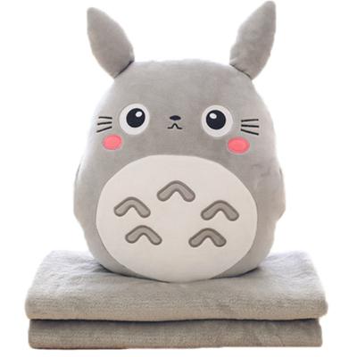 Stuffed Pillow 3 In 1 Multifunction  Chinchillas Shape Throw Pillow Blanket Hand Warm Cushion Baby