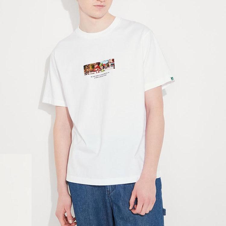 Uniqlo X Super Mario Collaboration SS23 Cartoon Print Short Sleeve T-Shirt Unisex Tops White 459218-00