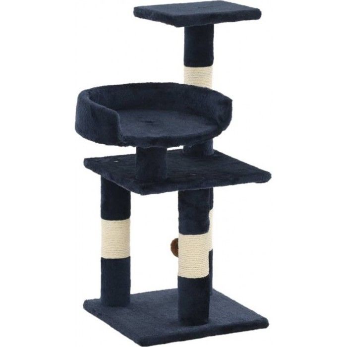 VidaXL Arbre à chat avec griffoirs en sisal 65 cm Bleu