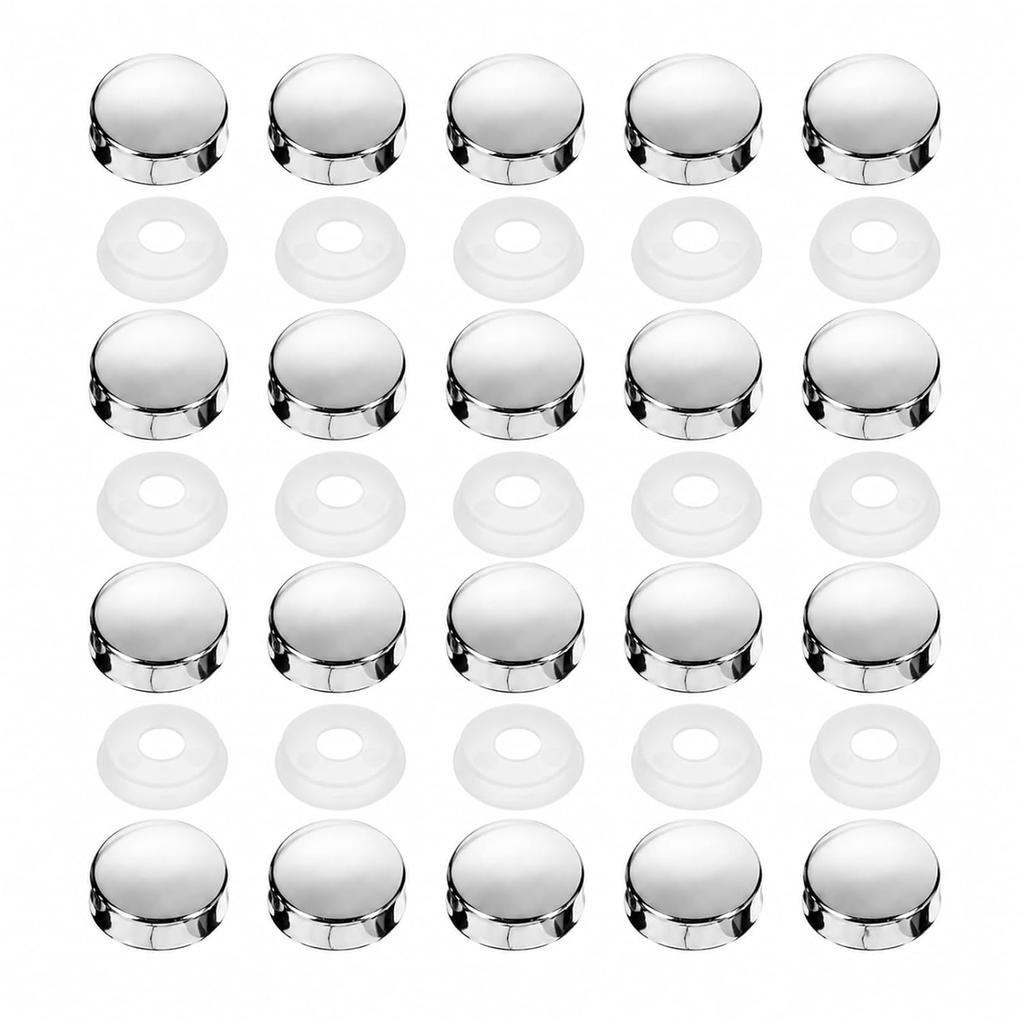 20 Paires de Capuchons de Vis pour Plaque d'Immatriculation avec Rondelles, Vis en Plastique Noir pour Plaque d'Immatriculation, Capuchons de Vis Universels Anti-Vol pour Cadre de Plaque d'Immatriculation pour