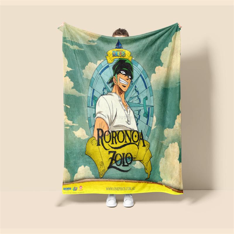 Throw Blanket One Piece Luffy Cartoon Anime Children Teenagers Adult Game Peripheral Collection Products Soft and Comfortable