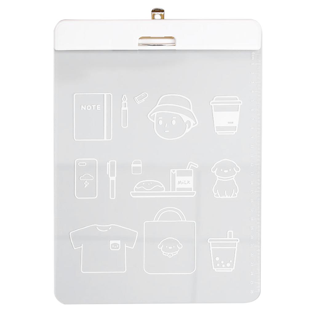 Acrylic Clipboard Transparent Document File Organizer  Clipboard for  Paper Students Drawing