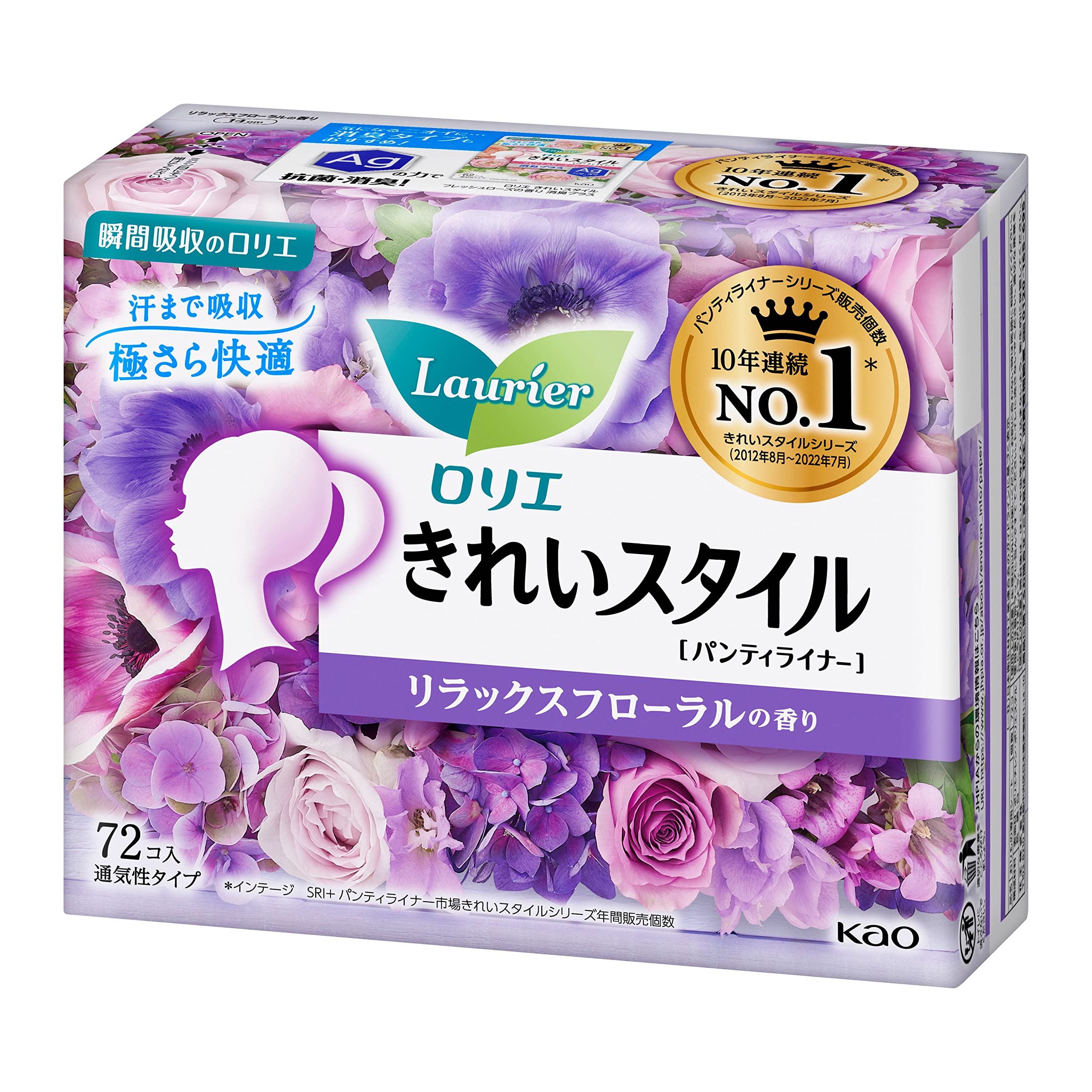 

Kao Laurier Beautiful Style Relaxing Floral Fragrance Panty Liner (72 Pieces)