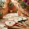 Handmade Straw Woven Fan Cartoon Decorative Fan Portable Handheld Fan  Gift Giving