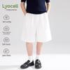 Mucmukn Kids' Lyocell Blend Pleated Cool-Feel Casual Shorts