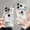 Cute Moon Astronaut Phone Case For iPhone 17 Pro Max Air 16e 16 15 14 13 Pro Max 12 11 Shockproof Luxury Plating Soft TPU Cover