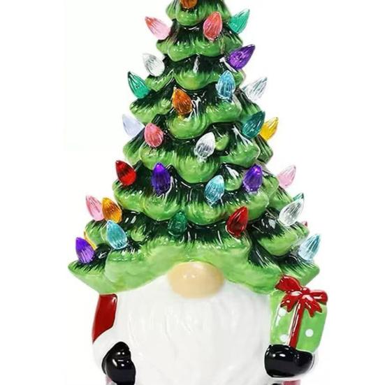 Gnome Christmas Tree Light Resin Lighted Faceless Old Man Figurines Portable