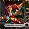 Gobelin Cristiano Ronaldo Niestandardowy Tekst z Nazwą Spersonalizowany Gobelin do Powieszenia na Ścianie Wystrój Ściany Domu