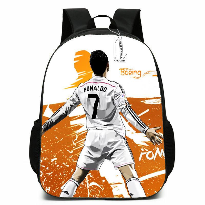 Cr7 Cartoon School Backpack Oxford Fabric Breathable Lightweight For Elementary Students Classroom