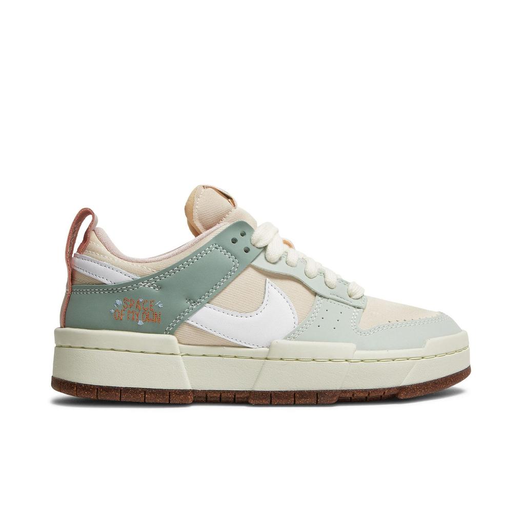 Nike Womens Dunk Low Disrupt 'Dandy Dandelions' (women's Sizes) Pearl White / Sea Glass / Seafoam Skate Shoes DM6866 210