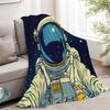 Astronaut Space Print Fleece Throw Blanket Soft Cozy for Home Office Sofa Car All Season Gift 150x200cm 59x79in