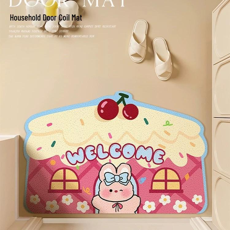 High Elastic Silk Ring: Xiaohongshu Bestseller Irregular Cartoon Shape Entrance Doormat