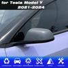 For Tesla Model Y Rearview Mirror Guard Cover, Side Mirror Cover Exterior Accessories Fit For Model Y -2024 (Model Y-Gloss Carbon Fiber Pattern)