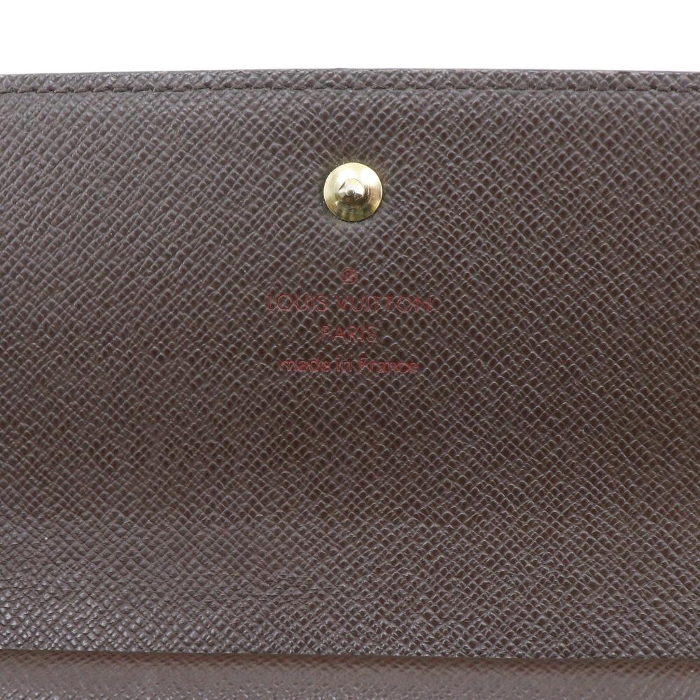 LOUIS VUITTON Portefeiulle International Purse N61217 Brown Damier canvas unisex Used