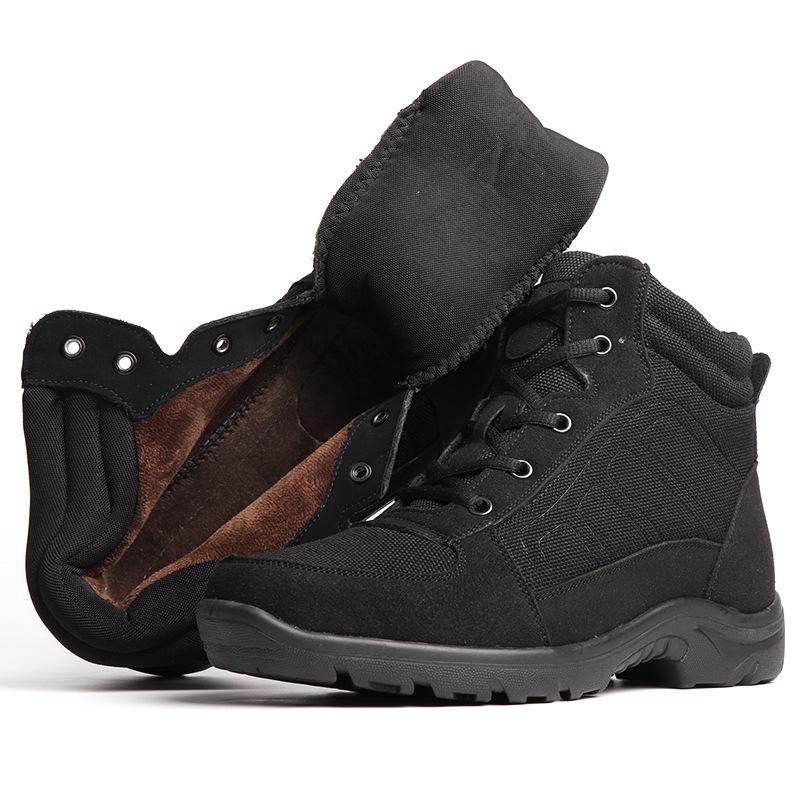 

Зимние шерстяные сноубутсы с интегрированным мехом, теплые и морозостойкие, с набивным утолщением, большие хлопковые ботинки, водонепроницаемые и нескользящие 46