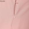 ZANZEA Women Casual Round Neck Flare Sleeve Elegant Lace Patchwork Long Dress