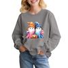 Children's Fashion Loose-fitting Casual Halloween Long-sleeved Printed Round Neck Sweatshirt