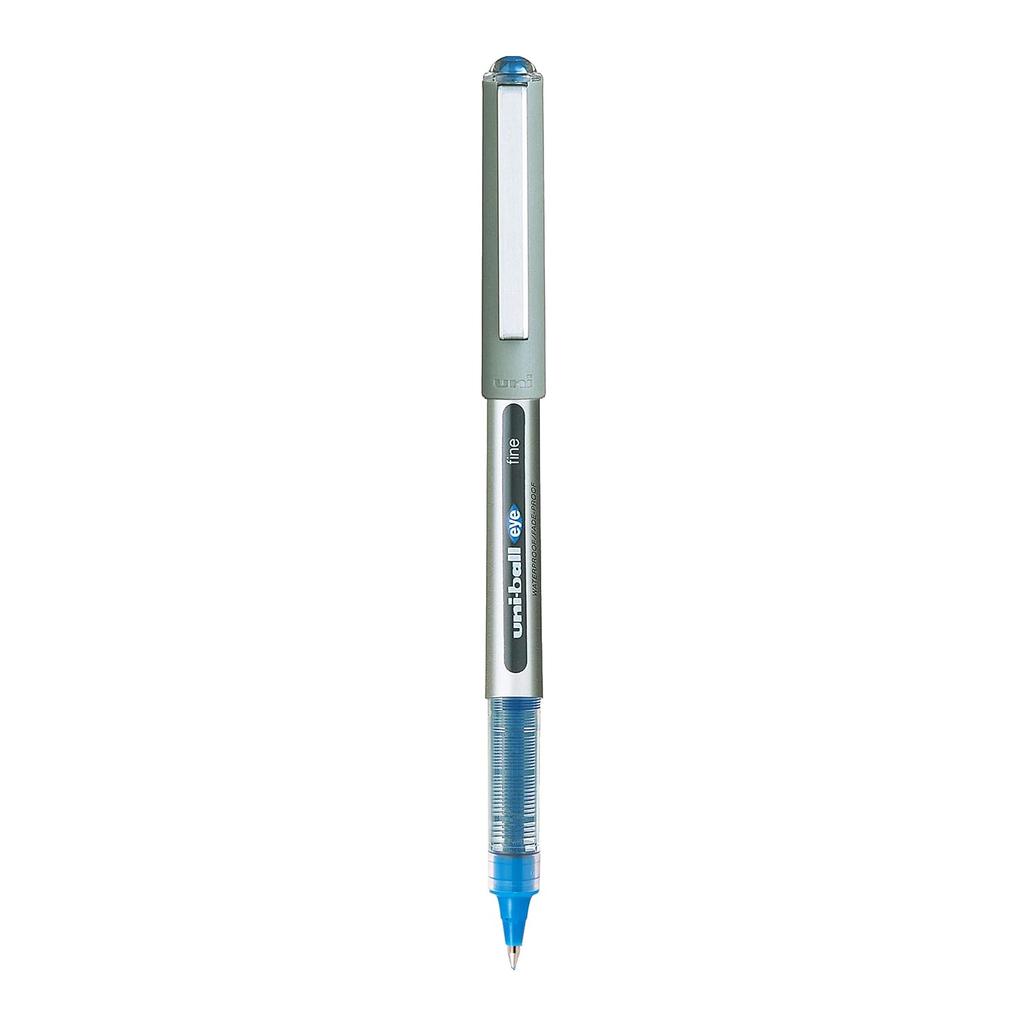 Uni-ball Eye UB157 0.7mm Roller Ball Pen Blue Ink Pack of 6 for School, Office & Home Smooth Writing