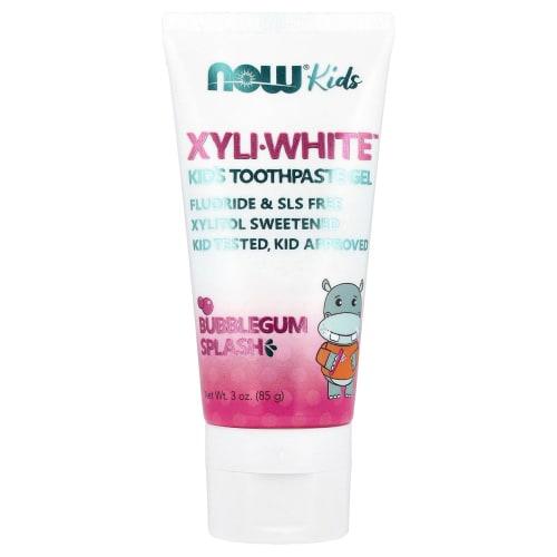 XyliWhite Bubblegum Splash Kids Toothpaste Gel, 85g/3 oz., Now Foods, 3 oz Gel, Ships Directly from Overseas