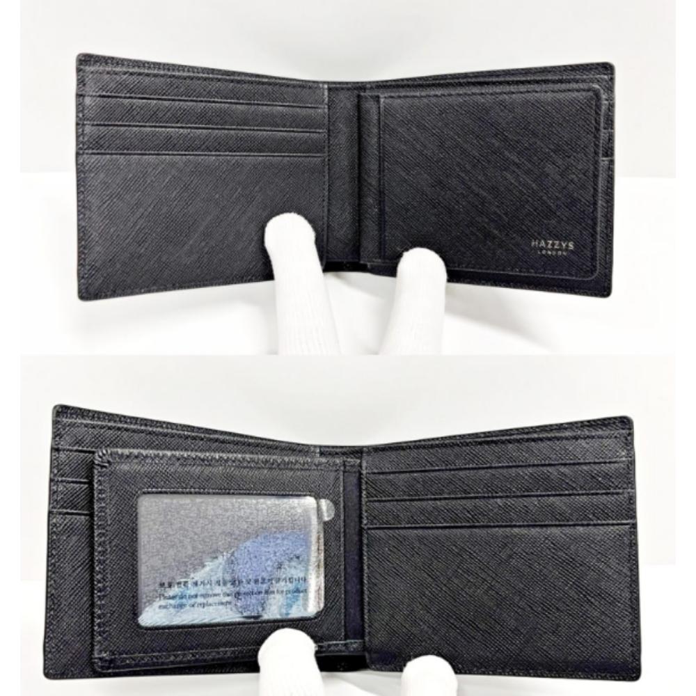 HAZZYS Męski Luksusowy Prosty Portfel Bifold w Kratę
