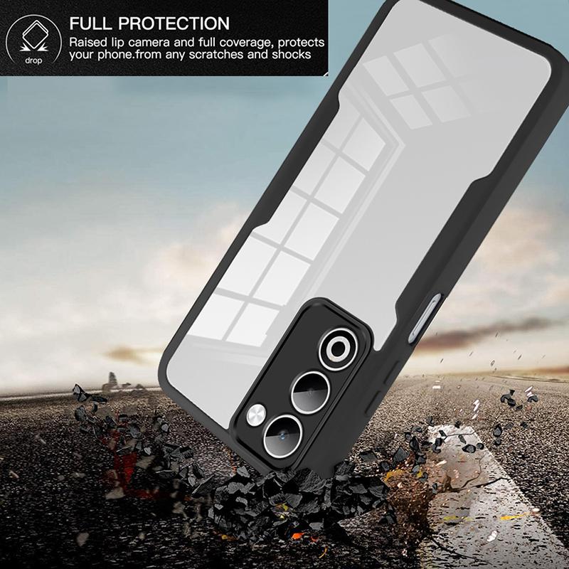360 Full Body Protective Phone Case For OPPO A2 A3 A3X A5 A5X A9 A15 A32 A33 A35 A36 Transparent PC+TPU Shockproof Bumper Cover