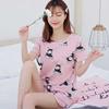 Summer Thin Cute Cartoon Pajamas Female Pink Girl Casual Short-sleeved Shorts Loungewear Set