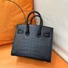 2026 Nuova Borsa da Donna in Pelle Pelle di Coccodrillo Opaca Linea di Cera Borsa Platino Borsa da Mano da Donna