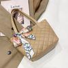 New Large-capacity Silk Scarf Fashion Diamond Portable Tote Bag Women's Versatile Shoulder Messenger Bag