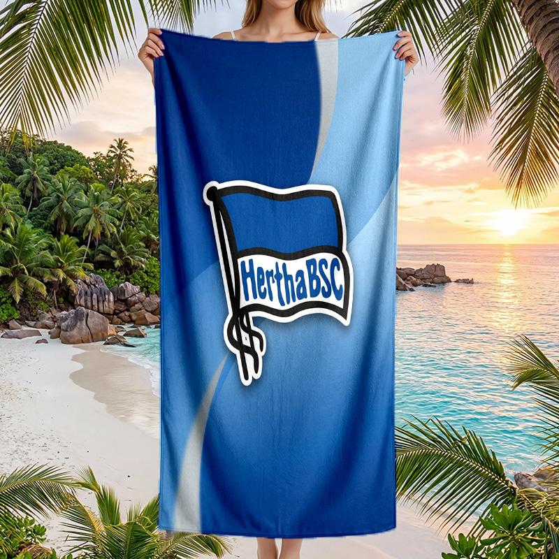 Hertha BSC FC estampado Secado Rápido Toalla de Playa Microfibra Absorbente Portátil Viaje Natación Toalla