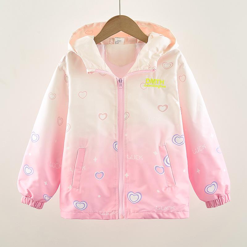2025 Trendy Girls’ Gradient Windbreaker – Spring & Autumn Style