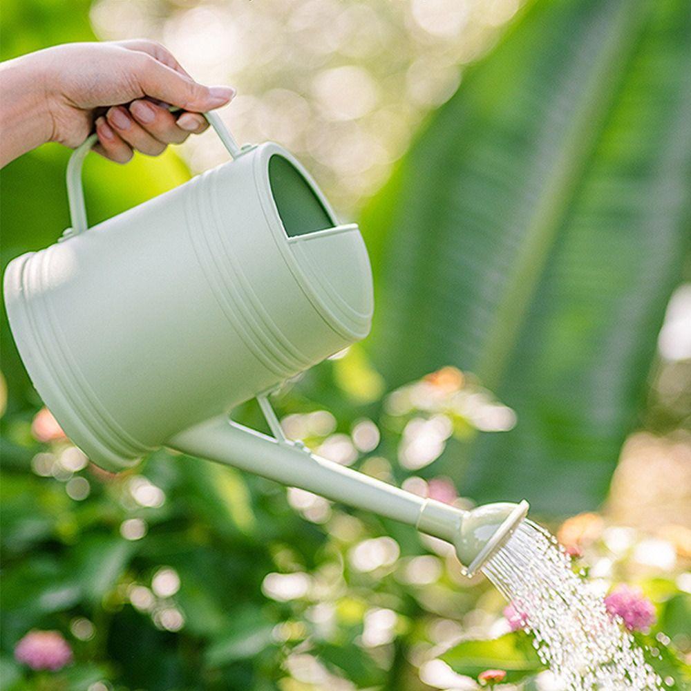 Simple 2L Plant Sprinkler Kettle Plastic Long Mouth Watering Pot with Detachable Spray Head Watering Can Garden Tool