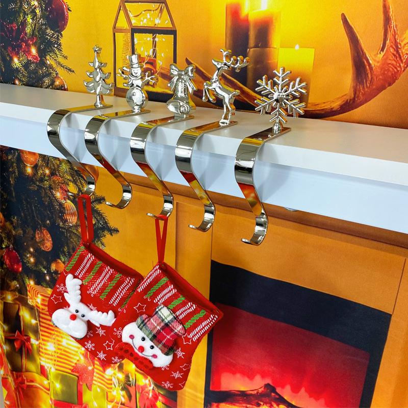 1 Stück eiserne Weihnachtshaken für Sockel und Ornamente, Metallhaken Typ B geeignet für saisonale Heimdekoration