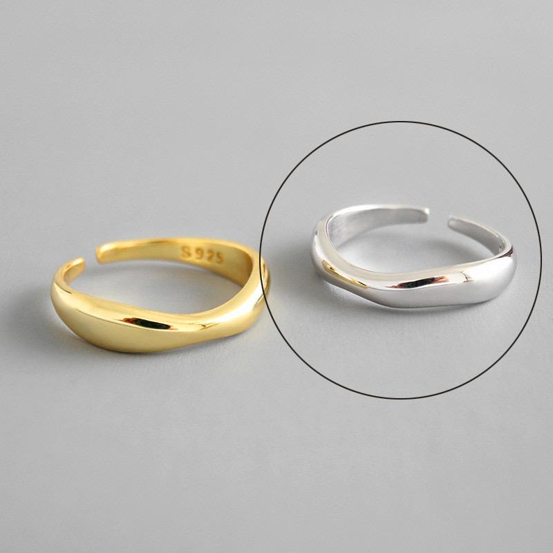 Xiaomi 925 Sterling Silver Simple Ring For Women Fine Jewelry Finger Adjustable Open Vintage Ring For Party Birthday Gift