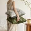 45X45CM Green Retro Throw Pillow Cover French Light Luxury Stamping Waist Cushion Cover Decor Home Decorative Pillowcase