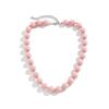 New Fashion Niche Personality Design Pink Acrylic Bead Chain Necklace for Men