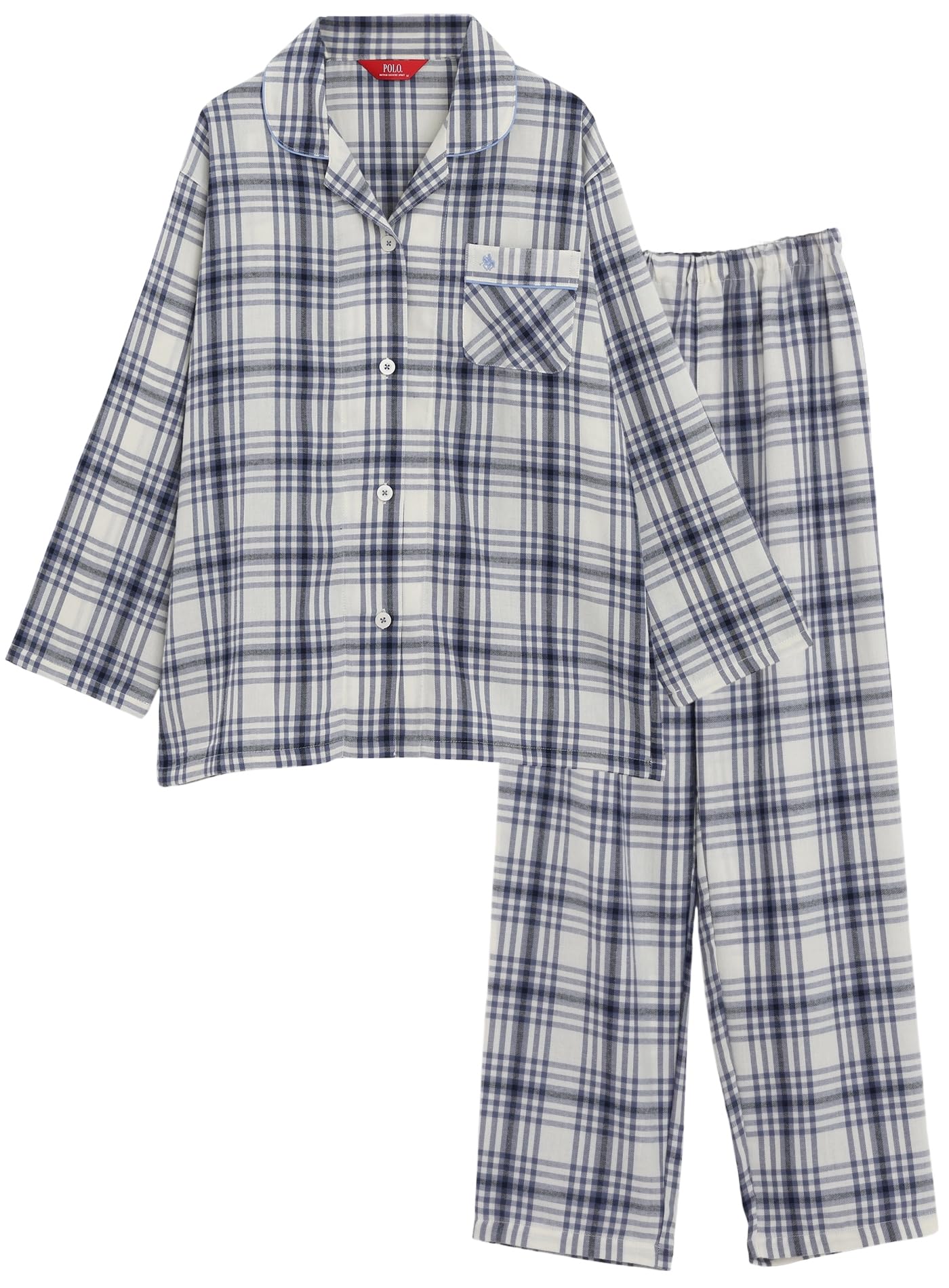 

Kaituck Family ПОЛО BCS Женская рубашка из вискозы с начесом, окрашенной пряжей, пижама, длинный рукав, клетчатый узор, весна/осень, размеры M/L (М, Слоновая кость)