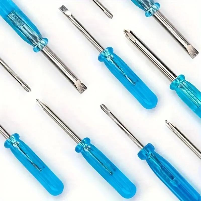 10pcs Blue Mini Screwdriver Set, Toy Cross Word Repair Tool, Suitable For Exercising Hands-on Ability Small Repair Tool, Cry