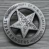 1PC Cópia The Texas Rangers Emblemas Pins Cosplay Adereços Filme e Televisão Adereços Colecionáveis Medalha Distintivo