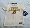 Los Angeles LA Lakers Pallacanestro NBA Ragazzo T-shirt Stampata Color Crema Taglia 8 Nuova