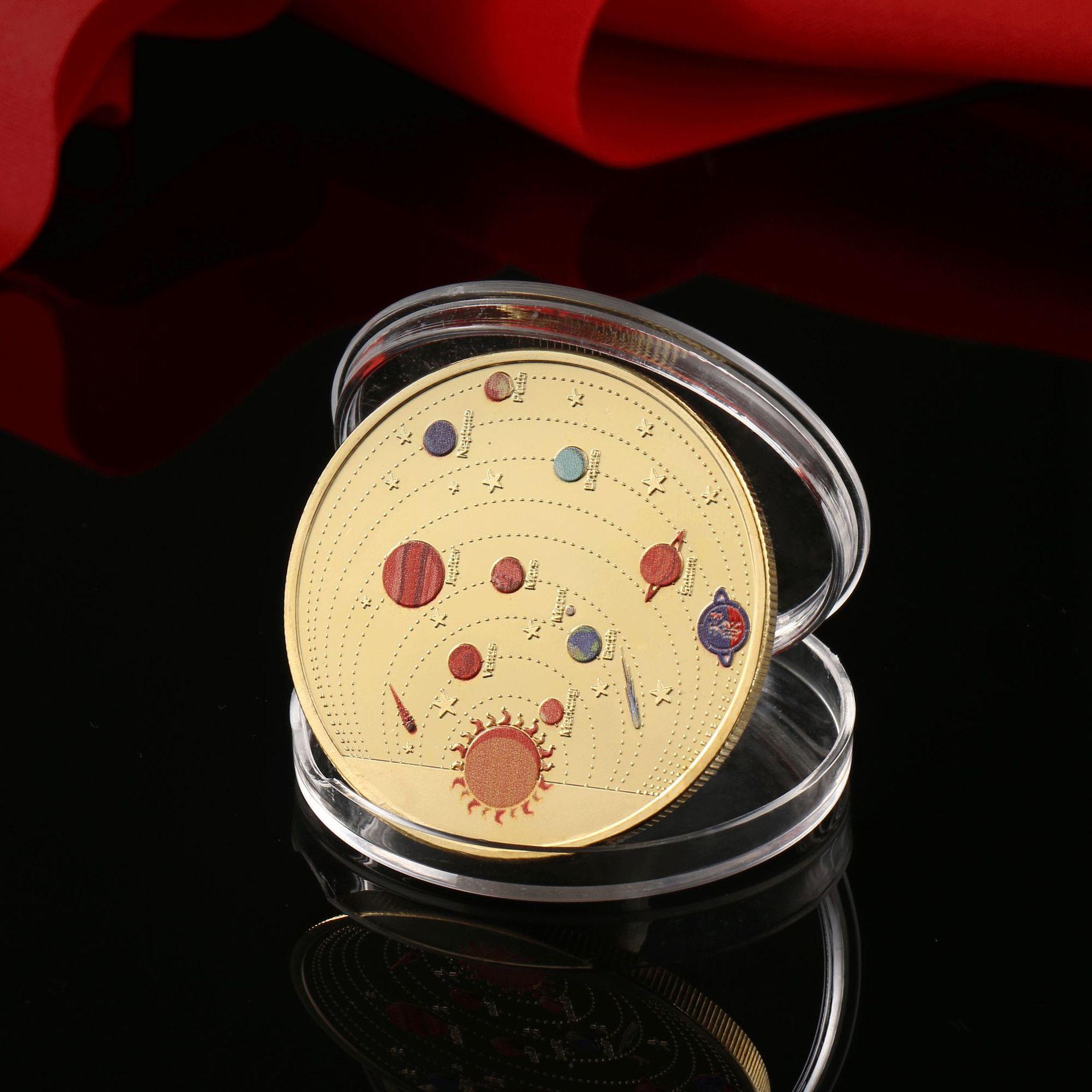 Queen s commemorative coin, planet commemorative coin, creative attraction tourism metal commemorative medal