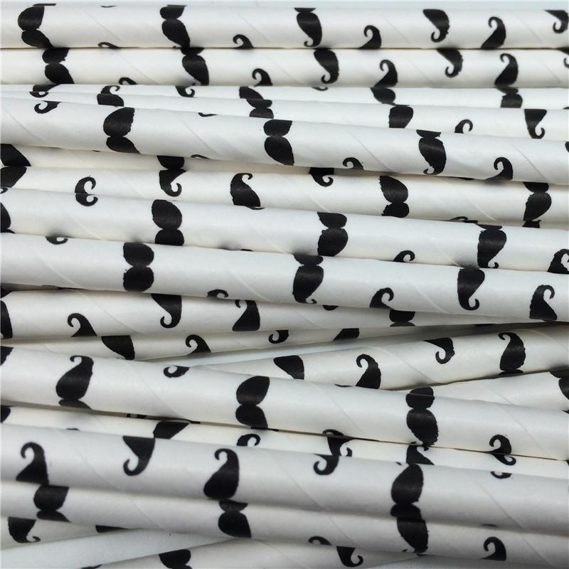Arrival 25pcs/Lot Event & Party Supplies Mustache/Beard Paper Straws for Birthday Wedding Party Dec