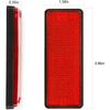 10 Pack Red Self Adhesive Rectangle Reflectors, E11 Approval Road Safety Stick-On Rear Reflectors For Trailer Caravan Truck Lorry Or Agricultural