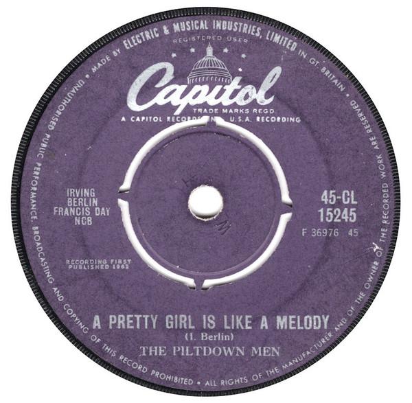 

7inch Record PILTDOWN MEN - A Pretty Girl Is Like A Melody 45CL15245 Capitol Records 1962 UK Rock Used